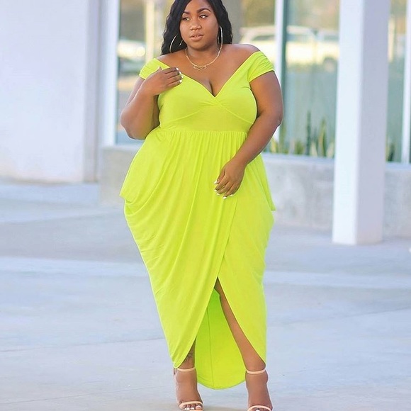 Quum Shop Dresses & Skirts - Neon Green Sexy Maxi Dress